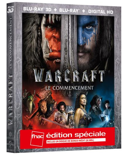 Warcraft: Le Commencement en version Blu-ray 3D Spéciale Fnac.